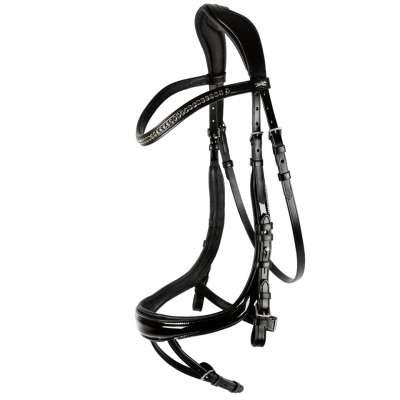 Schockemöhle Zaum Equitus Beta-black patent/silver