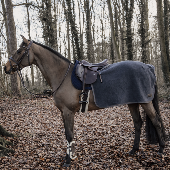 Kentucky Ausreitdecke quadrat heavy fleece-dark grey - 0