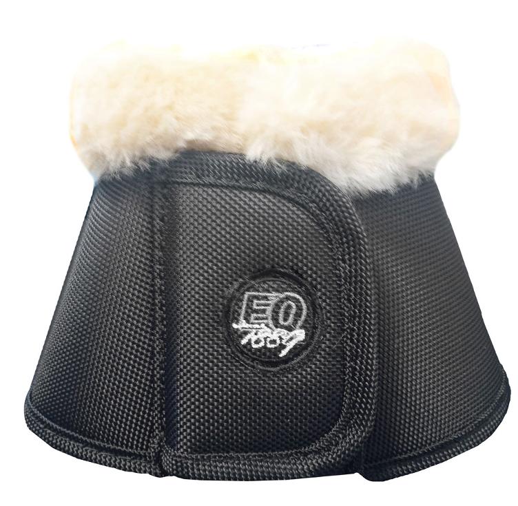 Equest Hufglocken Soft mit Fell - black/nature
