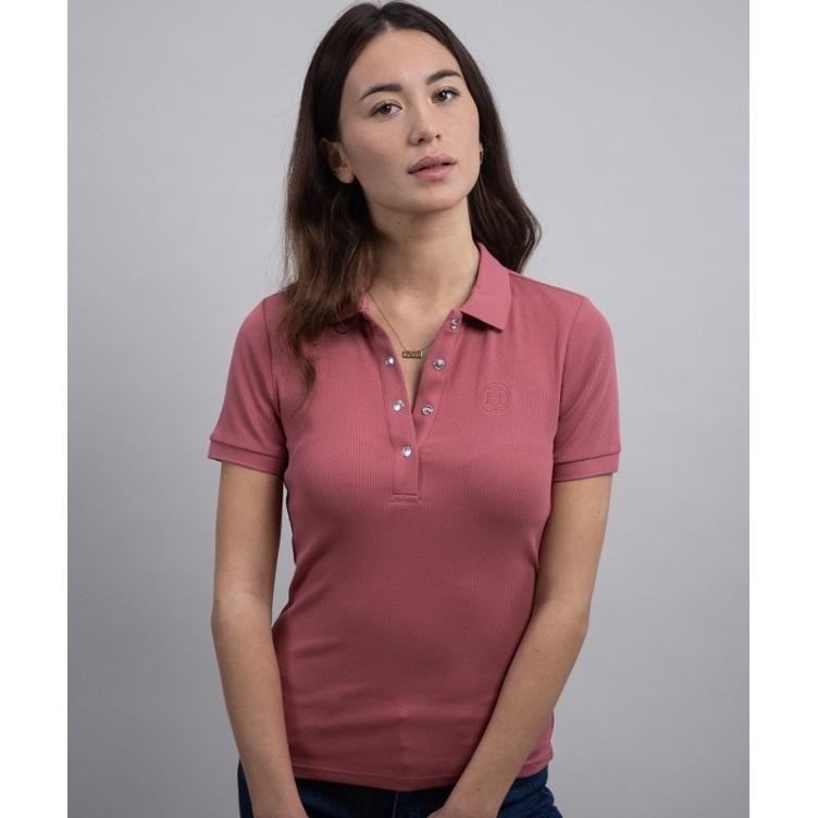 Harcour Poloshirt Poly SS-old pink