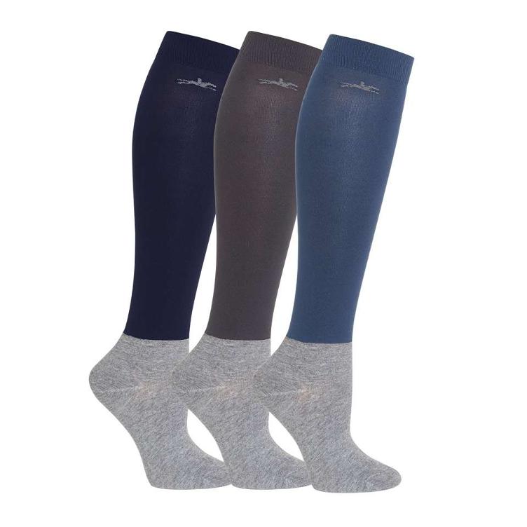 Schockemöhle Tranings Socks Style 3erPack-darkblue/aspahlt/jeans