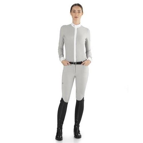 Ego7 Polo long sleeves Damen-ice grey