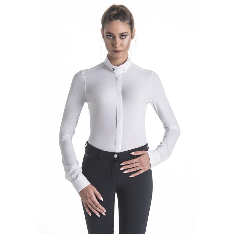 Ego7 Polo long sleeves Damen - white